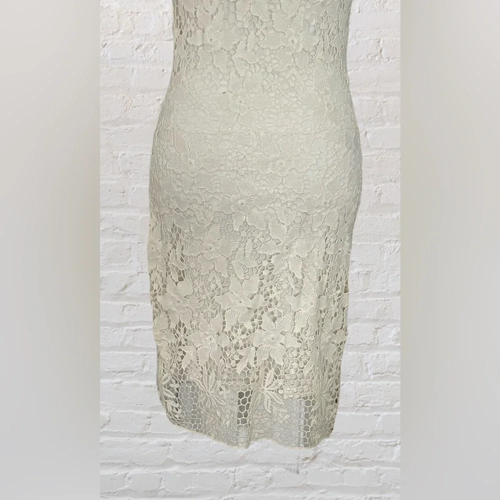 Lauren Ralph Lauren Ivory Floral Net Lace Event Dress Cottagecore Fairy S XS - Picture 9 of 11